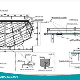 Thiết kế bản vẽ mái kính cường lực